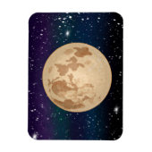 Handgezeichnete Vollmond- und Funksterne Magnet (Vertikal)