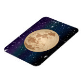 Handgezeichnete Vollmond- und Funksterne Magnet (Linke Seite)