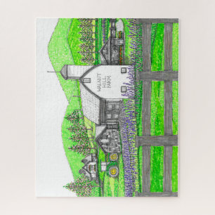 Handgezeichnete Walnut Hill Farm und Barn Puzzle