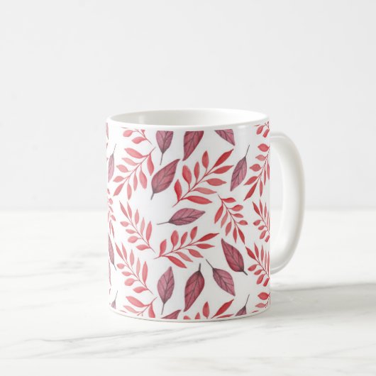Handgezeichnete Wasserfarbe Fallende Herbstleaves Kaffeetasse (VorderseiteRechts)