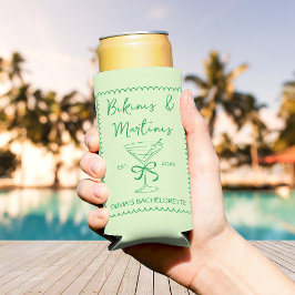 Handgezeichnete Wavy Bikinis & Martinis Bacheloret Selters Dosenkühler