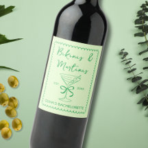 Handgezeichnete Wavy Bikinis & Martinis Bacheloret