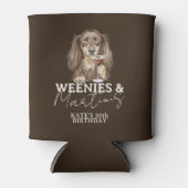 Handgezeichnete Weenies und Martinis Dachshund Dosenkühler (Vorderseite)