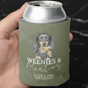 Handgezeichnete Weenys und Martinis-Dackel Dosenkühler