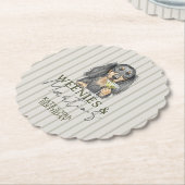 Handgezeichnete Weenys und Martinis-Dackel Untersetzer (angewinkelt)