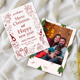 Handgezeichnete Weihnachten und neue Jahreswünsche