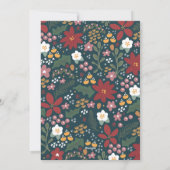 Handgezeichnete Weihnachts-Blumenfotokarte Feiertagskarte (Rückseite)