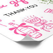 Handgezeichnete Weihnachts-Hochzeitsdusche-Karten  Poster (Ecke)