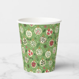 Handgezeichnete Weihnachts-Schmuck-Papierbecher Pappbecher