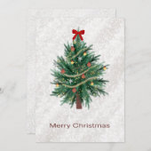 Handgezeichnete Weihnachtsbaum-Grußkarte Feiertagskarte (Vorne/Hinten)