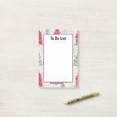 Handgezeichnete Weihnachtsbäume Evergreen zu tun L Post-it Klebezettel (Auf Schreibtisch)