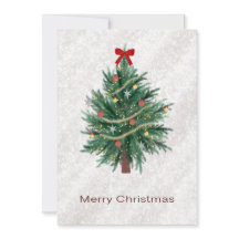 Handgezeichnete Weihnachtsbaumkarte