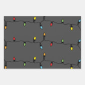 Handgezeichnete Weihnachtsbeleuchtung Geschenkpapier Set (Vorderseite 3)