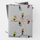 Handgezeichnete Weihnachtsbeleuchtung Geschenkpapier Set (Beispiel)
