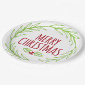 Handgezeichnete Weihnachtsdruckpapier-Teller Pappteller (Schrägansicht)