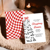 Handgezeichnete Weihnachtsfeier einladen Feiertagskarte