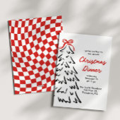 Handgezeichnete Weihnachtsfeier einladen Feiertagskarte