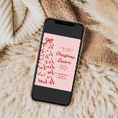 Handgezeichnete Weihnachtsfeier einladen Feiertagskarte