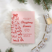 Handgezeichnete Weihnachtsfeier einladen Feiertagskarte