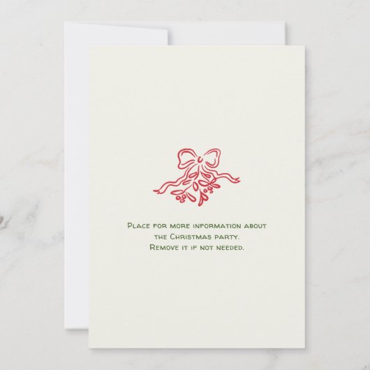 Handgezeichnete Weihnachtsfeier Einladung (Rückseite)