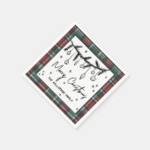 Handgezeichnete Weihnachtsfeier Serviette (Ecke)