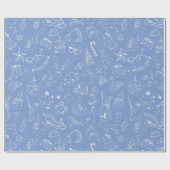 Handgezeichnete Weihnachtsfeiertage Geschenkpapier (Flach)