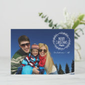 Handgezeichnete Weihnachtsfeiertagskarte Feiertagskarte (Stehend Vorderseite)