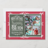 Handgezeichnete Weihnachtsfotokarte Feiertagskarte (Vorderseite)