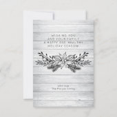 Handgezeichnete Weihnachtsfotokarten Dankeskarte (Rückseite)