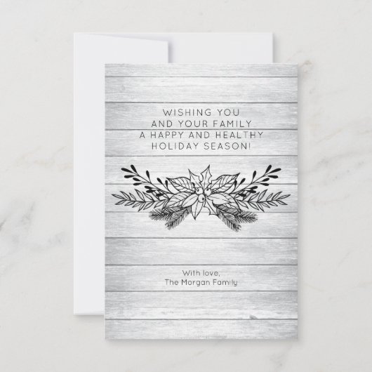 Handgezeichnete Weihnachtsfotokarten Dankeskarte (Rückseite)