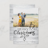 Handgezeichnete Weihnachtsfotokarten Dankeskarte (Vorne/Hinten)