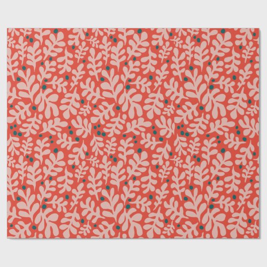 Handgezeichnete Weihnachtsillustrierung Geschenkpapier (Flach)