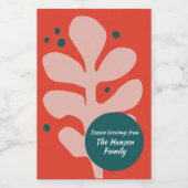 Handgezeichnete Weihnachtsillustrierung Lebensmitteletikett (Einzelnes Label)