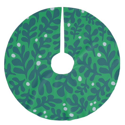 Handgezeichnete Weihnachtsillustrierung Polyester Weihnachtsbaumdecke (Vorderseite)