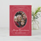 Handgezeichnete Weihnachtskarte Feiertagskarte (Stehend Vorderseite)