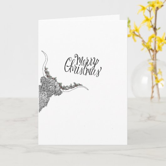 Handgezeichnete Weihnachtskarte Karte (Gelbe Blume)