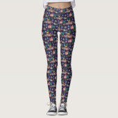 Handgezeichnete Weihnachtskrippe Leggings (Vorderseite)