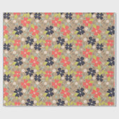 Handgezeichnete Weihnachtsnachtsnacht Geschenkpapier (Flach)