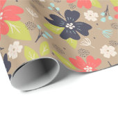 Handgezeichnete Weihnachtsnachtsnacht Geschenkpapier (Rolleneckpunkt)