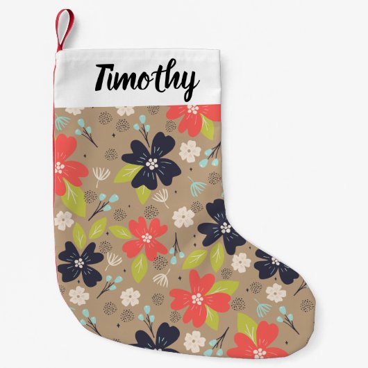 Handgezeichnete Weihnachtsnachtsnacht Kleiner Weihnachtsstrumpf (Vorderseite)