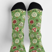 Handgezeichnete Weihnachtsornament Socken (Oben)