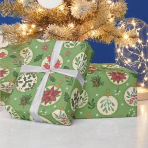 Handgezeichnete Weihnachtsornament-Verpackungspapi Geschenkpapier
