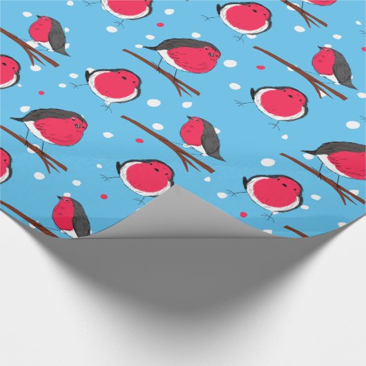 Handgezeichnete Weihnachtsrobe Geschenkpapier (Ecke)