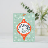 Handgezeichnete Weihnachtsschmuck Feiertagspostkarte (Stehend Vorderseite)