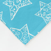 Handgezeichnete Weihnachtssterne Fleecedecke (Ecke)