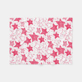 Handgezeichnete Weihnachtssterne Fleecedecke (Vorderseite (Horizontal))