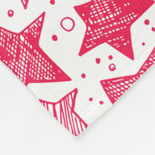 Handgezeichnete Weihnachtssterne Fleecedecke (Ecke)