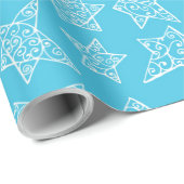 Handgezeichnete Weihnachtssterne Geschenkpapier (Rolleneckpunkt)