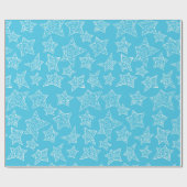 Handgezeichnete Weihnachtssterne Geschenkpapier (Flach)