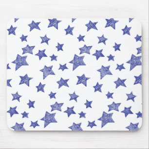 Handgezeichnete Weihnachtssterne Mousepad